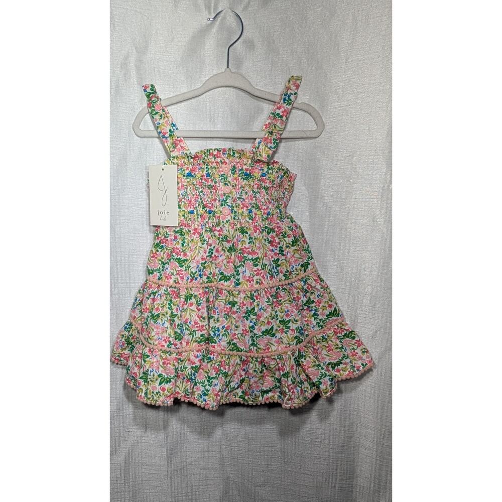 J By Joie Girls Ditsy Floral Smocked Sundress Sz 12 Months Tiered Dress NWT